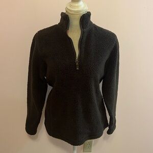 Lands End Sherpa Fleece Pullover size S